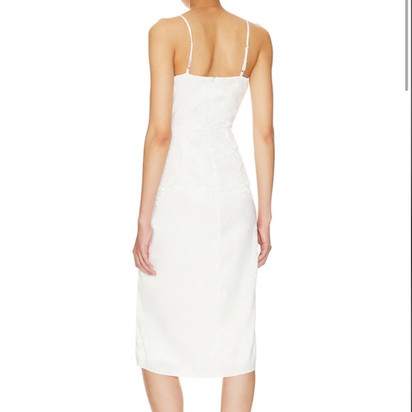 Revolve Ruched Midi Dress in Cloud- Small - Picture 3 of 14